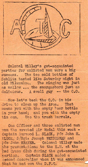 Undated Coverage of Morale-Boosting Party for the Men